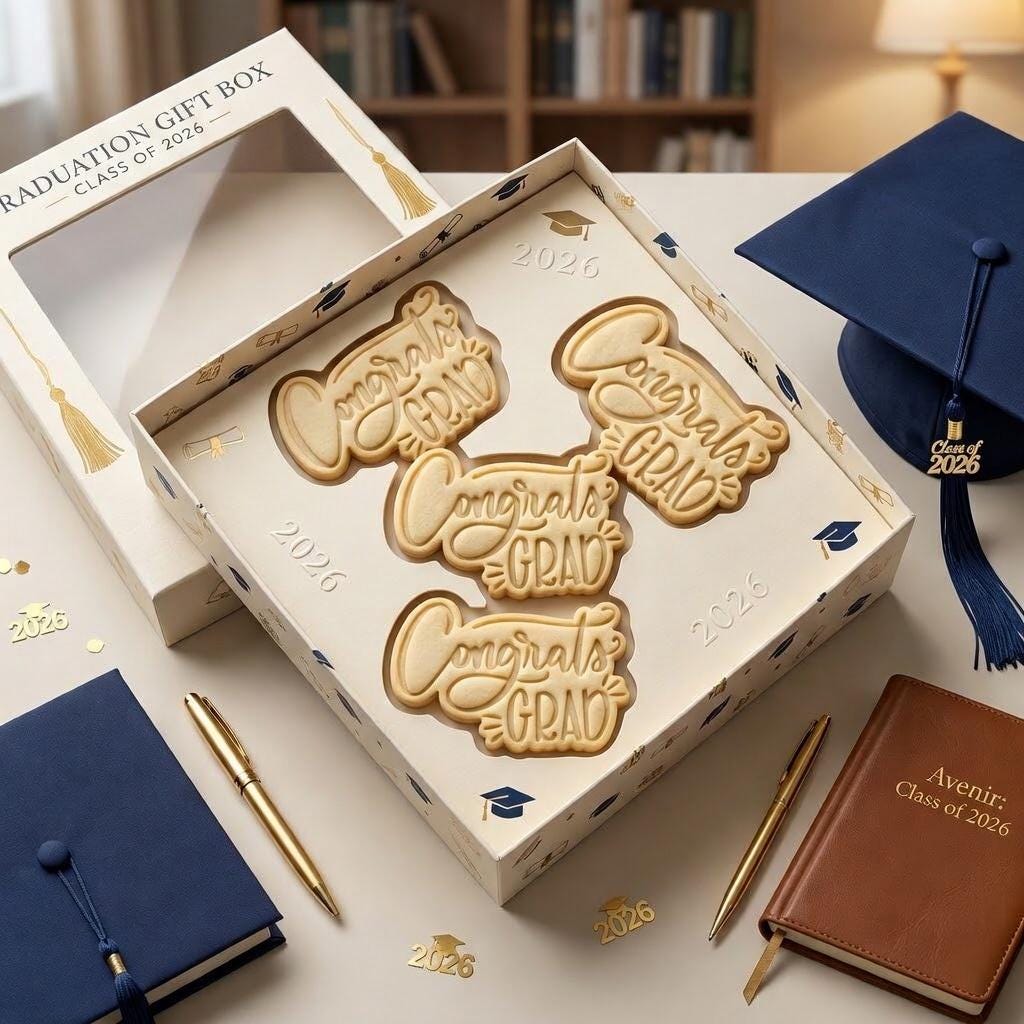 Congrats Grad Cookie Cutter & Stamp, Graduation 2026 Cookie Cutter, Class of 2026 Cookie Stamp