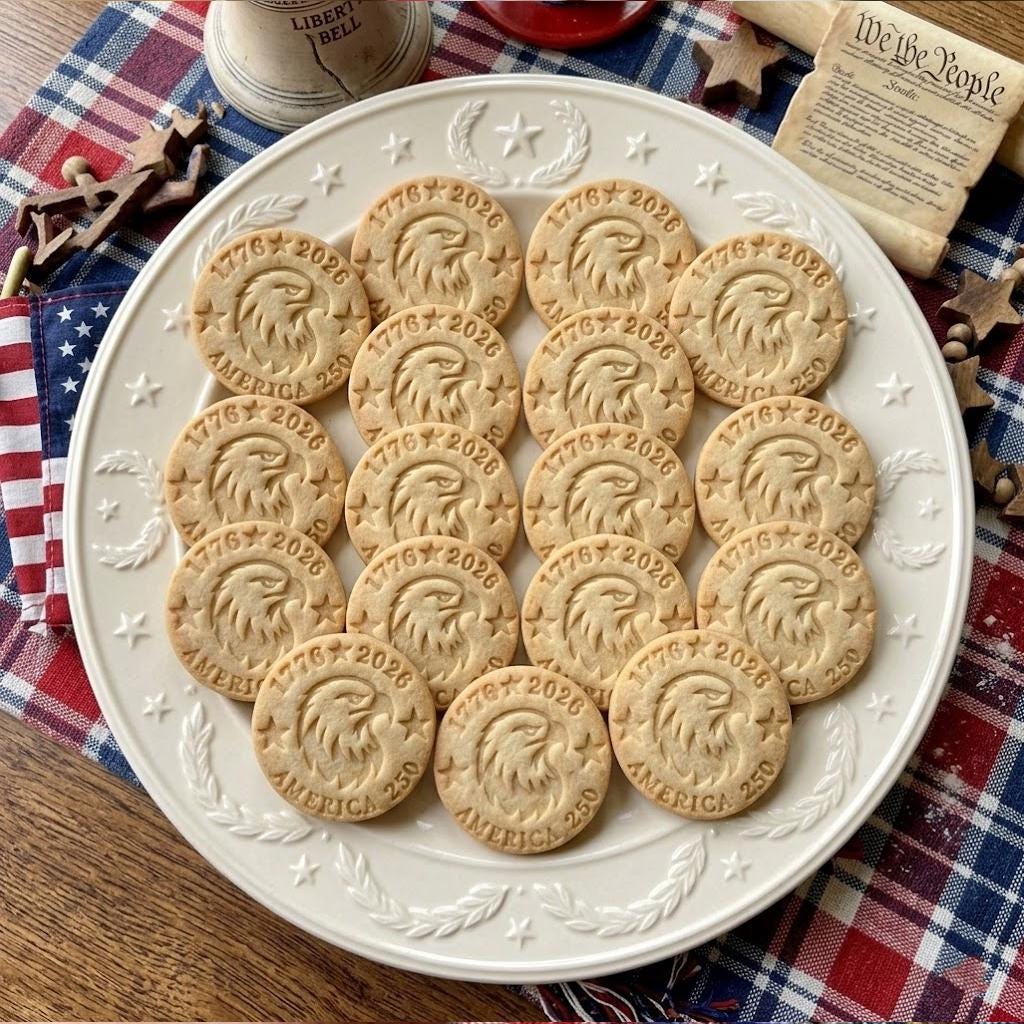 1776 2026 America 250 Cookie, 250th Anniversary Cookie Stamp Set, Independence Day Gift, Patriotic Baking, 250 Years of Freedom, Flag USA