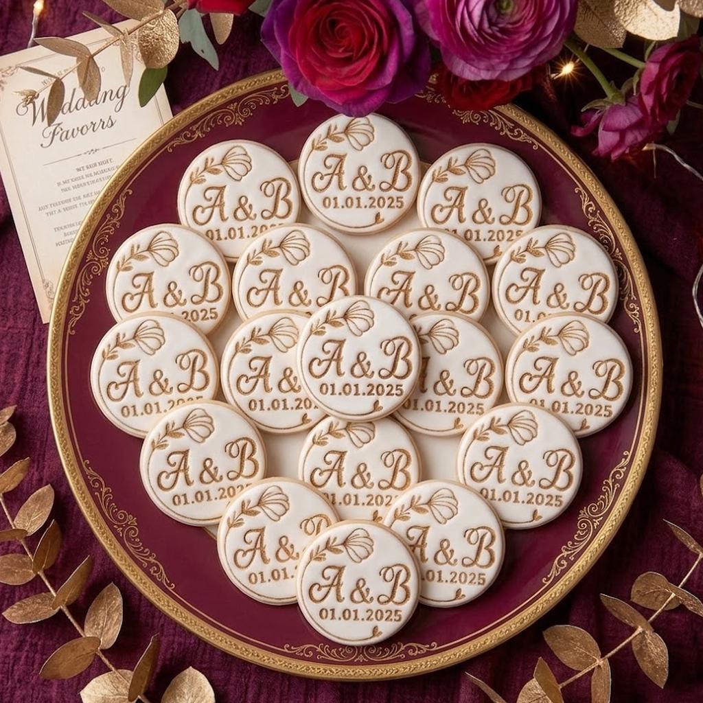 Wedding Custom Cookie Stamp Set, Personalized Fondant Embosser, Baking Tool, Wedding Gifts, Bridal Shower Cookies, Engagement Marriage