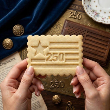 America 250 Flag Cookie Cutter and Stamp, USA Flag Cookie Cutter, 1776 - 2026 Cookie Stamp, 250 Years of Freedom Cutter