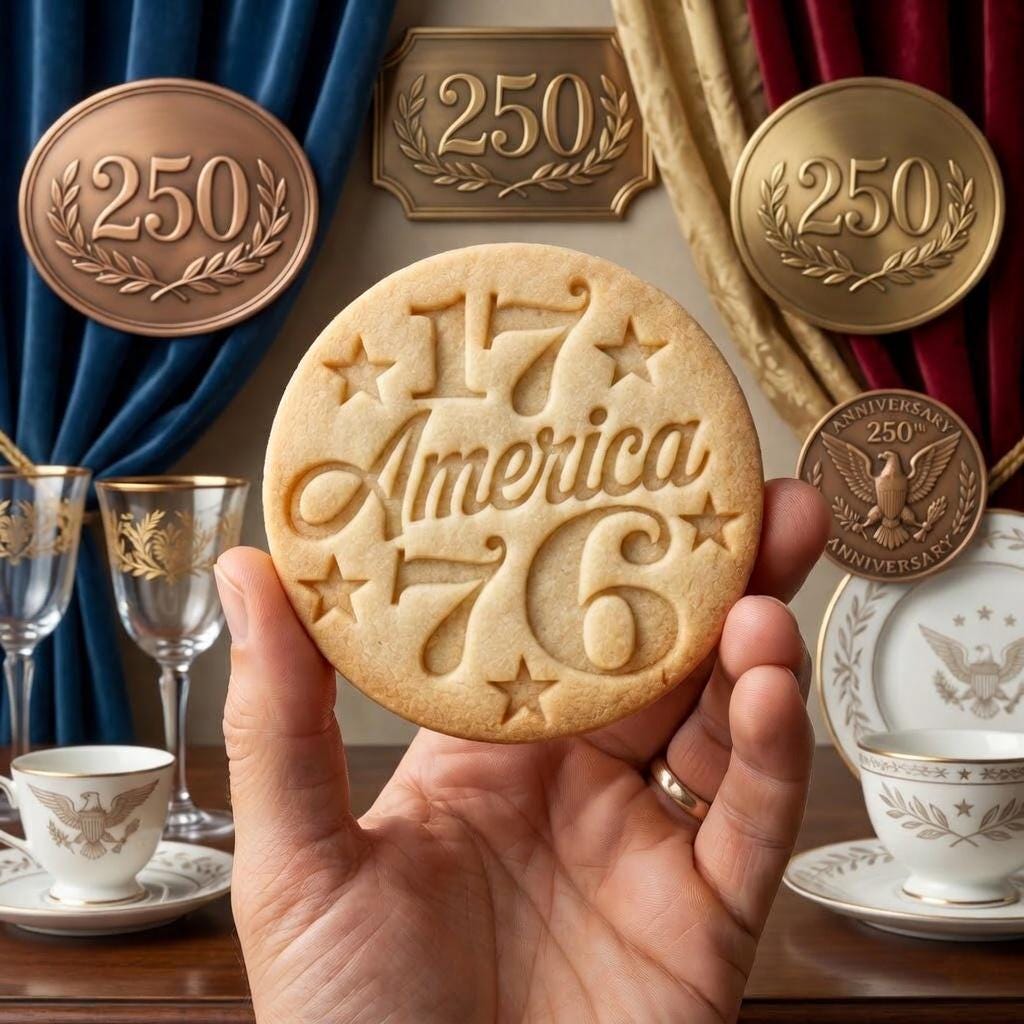 America 1776 Cookie Cutter and Stamp, USA 250 Cookie Cutter, Patriotic Cookie Stamp, 1776 2026 Cookie Cutter