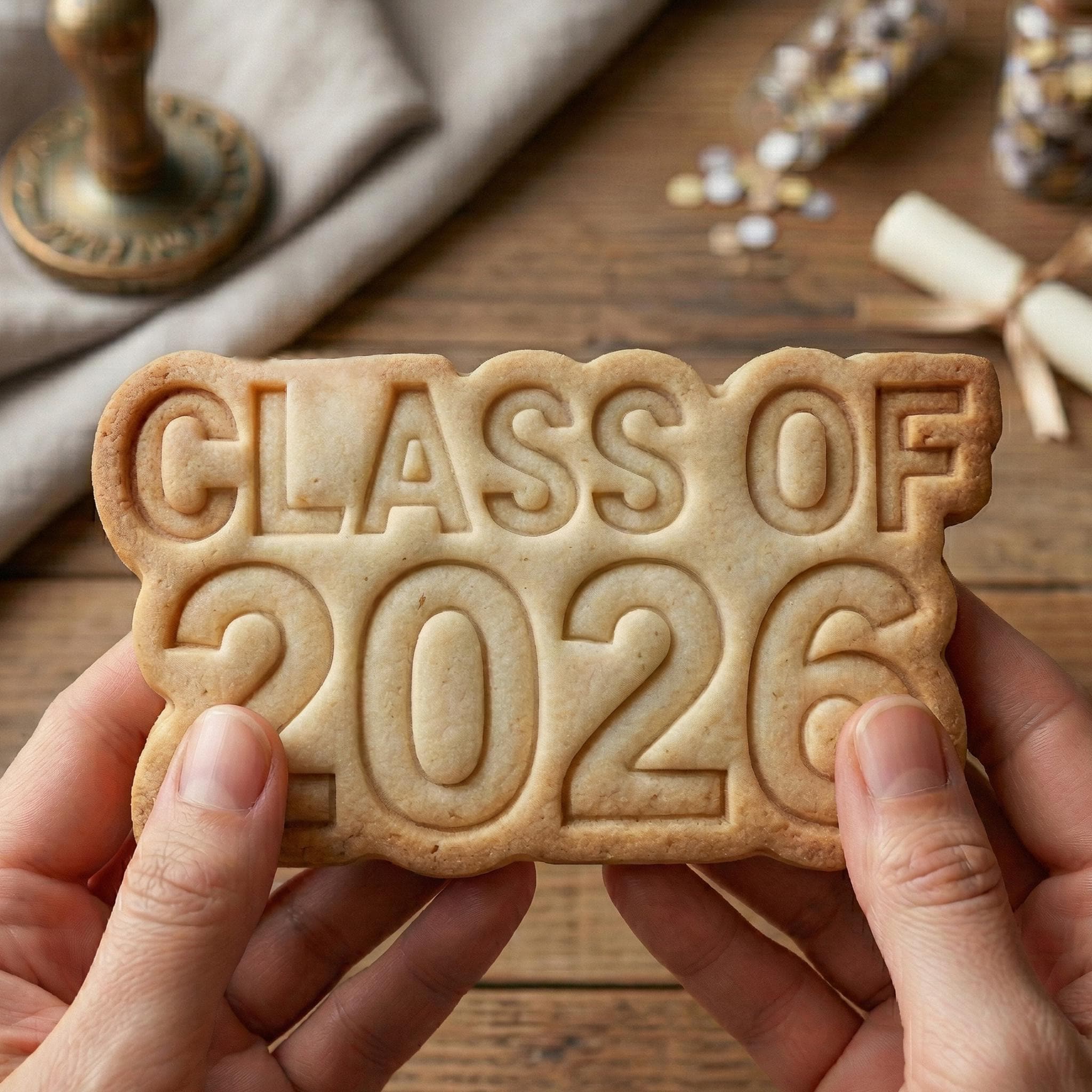 Cute Class of 2026 Cookie Cutter, Polymer Clay Cutter, Grad Party Decor, Sweet Baking, Polyclay for Senior, Graduation