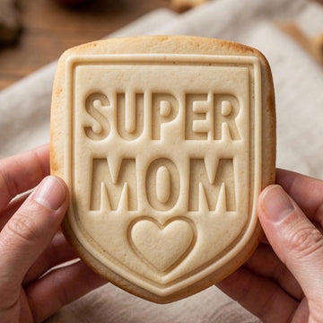 Cute Super Mom Shield Cookie Cutter, Polymer Clay Cutter, Mother Day Decor, Sweet Baking, Polyclay for Mom Birthday, Best Mom Gift