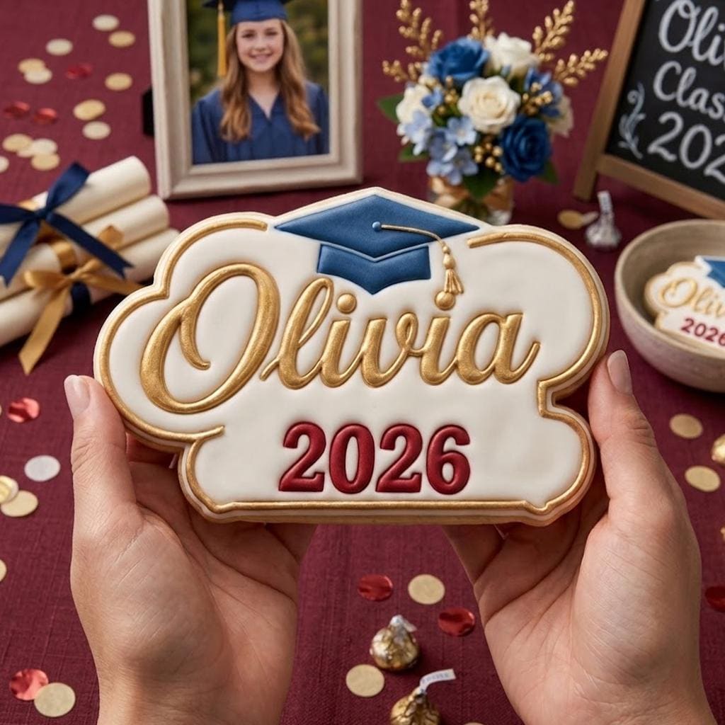 Custom Name Class Of 2026 Cookie Cutter Stamp , Senior 2026, Personalized School Cookie, Graduation Gift, Grad Party Cookie Ideas