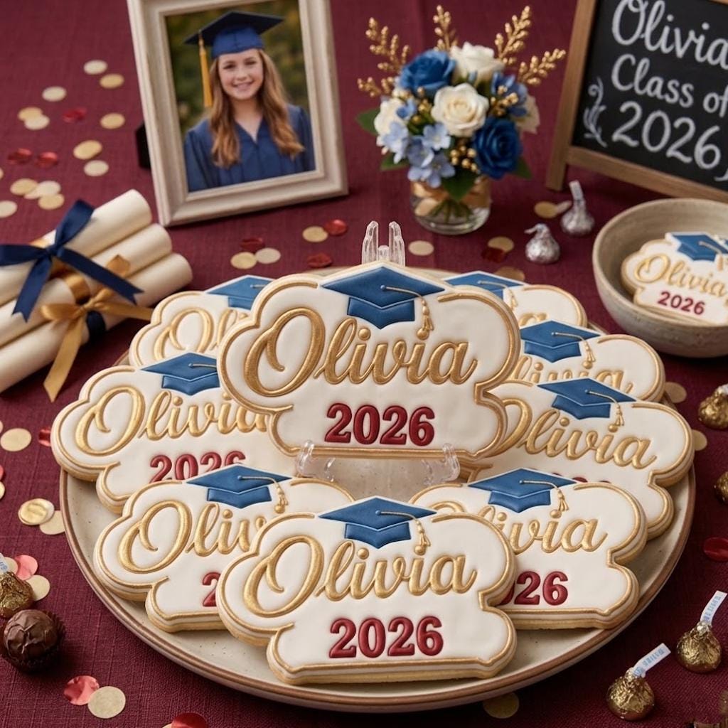 Custom Name Class Of 2026 Cookie Cutter Stamp , Senior 2026, Personalized School Cookie, Graduation Gift, Grad Party Cookie Ideas