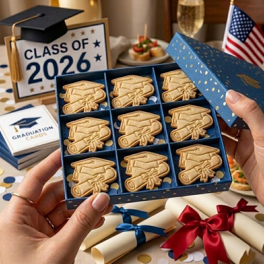Graduation Cap With Diploma Class Of 2026 Cookie Cutter Stamp, Senior 2026, School Cookie, Graduation Gift, Grad Party Ideas