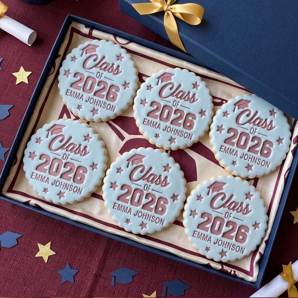 Custom Name Graduation Cap Diploma Class Of 2026 Cookie Cutter Stamp, Senior 2026, School Cookie, Graduation Gift, Grad Party Ideas
