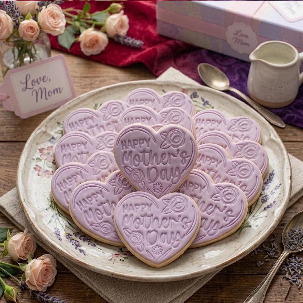 Happy Mother's Day With Floral Cookie Cutter Stamp, MAMA Cookie, Custom Mom, Fondant Cutter, Mother's Day Gifts, Love You Mom, Mom Floral