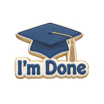 I'm Done Graduation Cookie Cutter, Class of 2026 Plaque , Polymer Clay Cutter, Grad Cap Mold, Senior Graduation Gift, Polyclay Tool, DIY