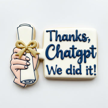 Funny Graduation Cookie Cutter, Thanks ChatGPT, Polymer Clay Cutter, Diploma Hand Mold, Class of 2026 Grad Gift, Polyclay Tool, DIY