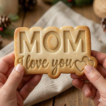 Cute Mom I Love You Cookie Cutter, Polymer Clay Cutter, Mother Day Decor, Sweet Baking, Polyclay for Mom Birthday, I Love You Mom Gift