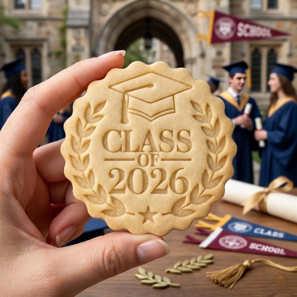Class of 2026 Cookie Cutter and Stamp, Graduation Cookie Cutter, Grad Cookie Stamp, Senior 2026 Cookie Cutter