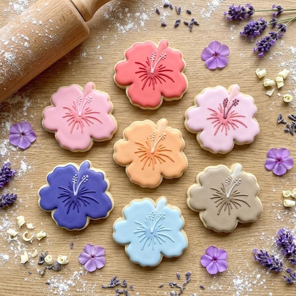 Hibicus Floral Cookie Cutters, Spring Cookie, Mother’s Day Cookie, Mother’s Gifts, Gift For Mom, 3D Printed Baking Shapes, Floral Baking