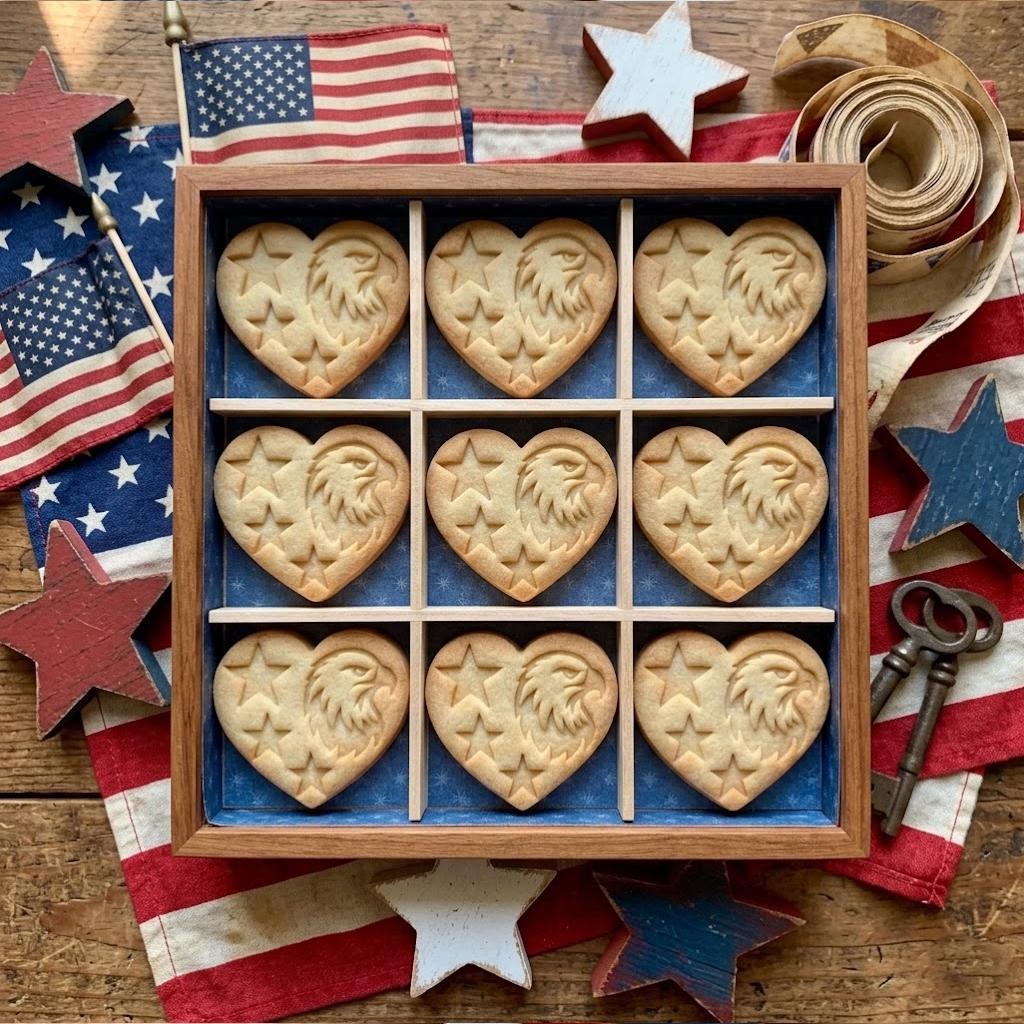 USA With Heart Bird Cutter Stamp, USA 250th Anniversary, Patriotic Baking, Patriotic Cookie, Clay Cutter, Gift For Independence