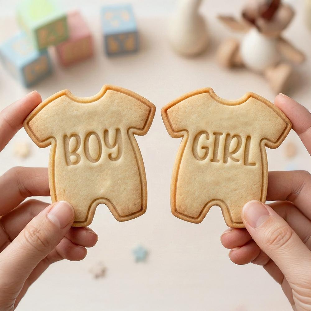 Custom Name Baby Onesie Cookie Cutter, Personalized Polymer Clay Cutter, Add Your Text Fondant Stamp, Baby Shower Gift, Gender Reveal