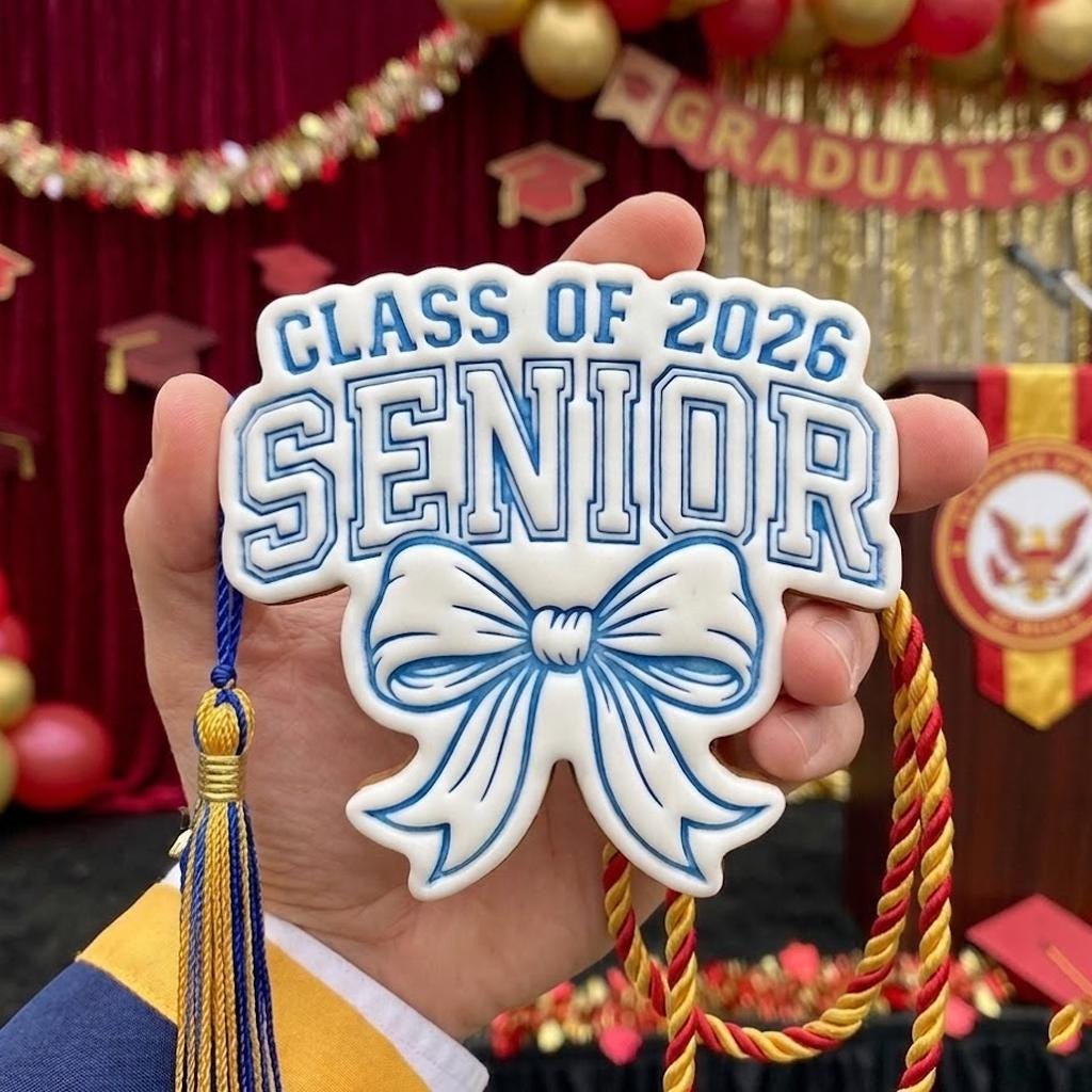 Class Of 2026 Senior Graduation Cutter Stamp Set, Senior Grad 2026, Personalized School Cookie, Class Of 2026, Graduation Year 2026 Cookie