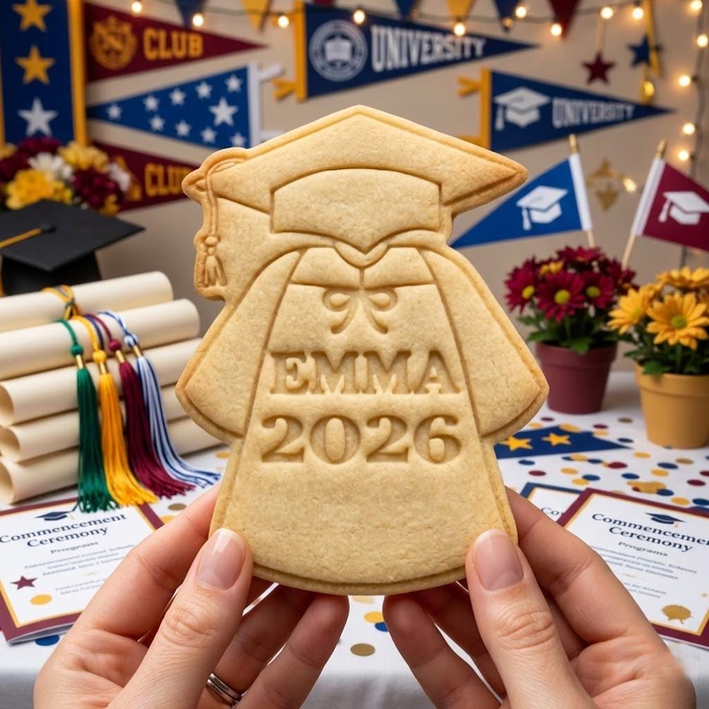 Custom NameCongrats Class Of 2026 Cookie Cutter Stamp, Class of 2026 Cookie Cutter, Grad Cookie Stamp, Senior 2026 Cutter, Gift For Grad