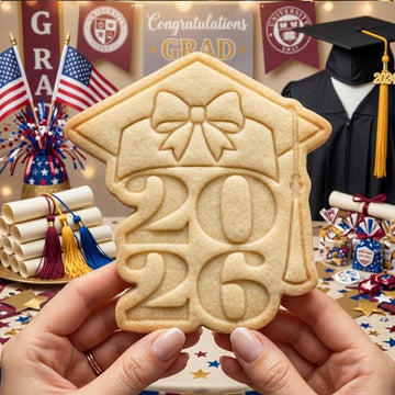 2026 Graduation With Cap Bow Cookie Cutter Stamp, Class of 2026 Cookie Cutter, Grad Cookie Stamp, Senior 2026 Cutter, Gift For Grad