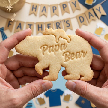 Papa Bear Cookie Cutter and Stamp, Father's Day Cookie Stamp, Bear Family Daddy Cookie Cutter