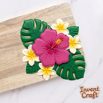 Hawaiian Flowers and Leaves Cookie Cutter, Hibicus Cookie Cutters, Summer Party, Tropical Vacation Baking, Clay Cutter, Summer Baking