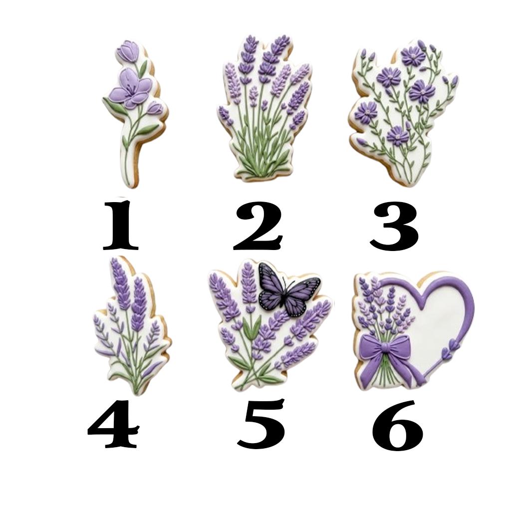 Wildflowers Purple Cookie Cutters Set, Lavender Set Cutter, Spring Cookie, Baby Shower Dessert, Mother’s Day Cookie, Mother’s Gifts