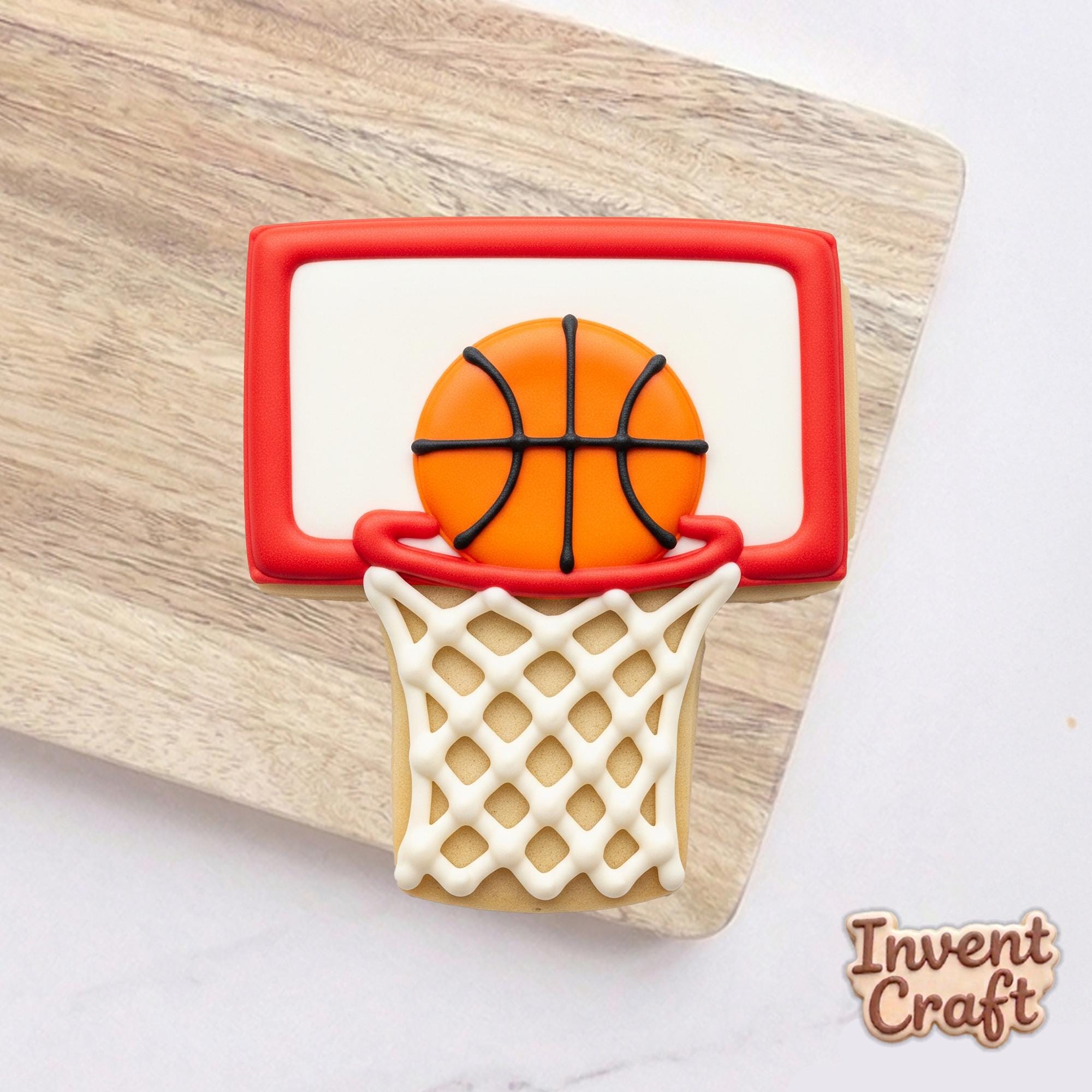 Basketball Hoop Cookie Cutter, Basketball Net, Polymer Clay Cutter, Sports Birthday Party Decor, Slam Dunk Mold, Polyclay Cutter, Tool