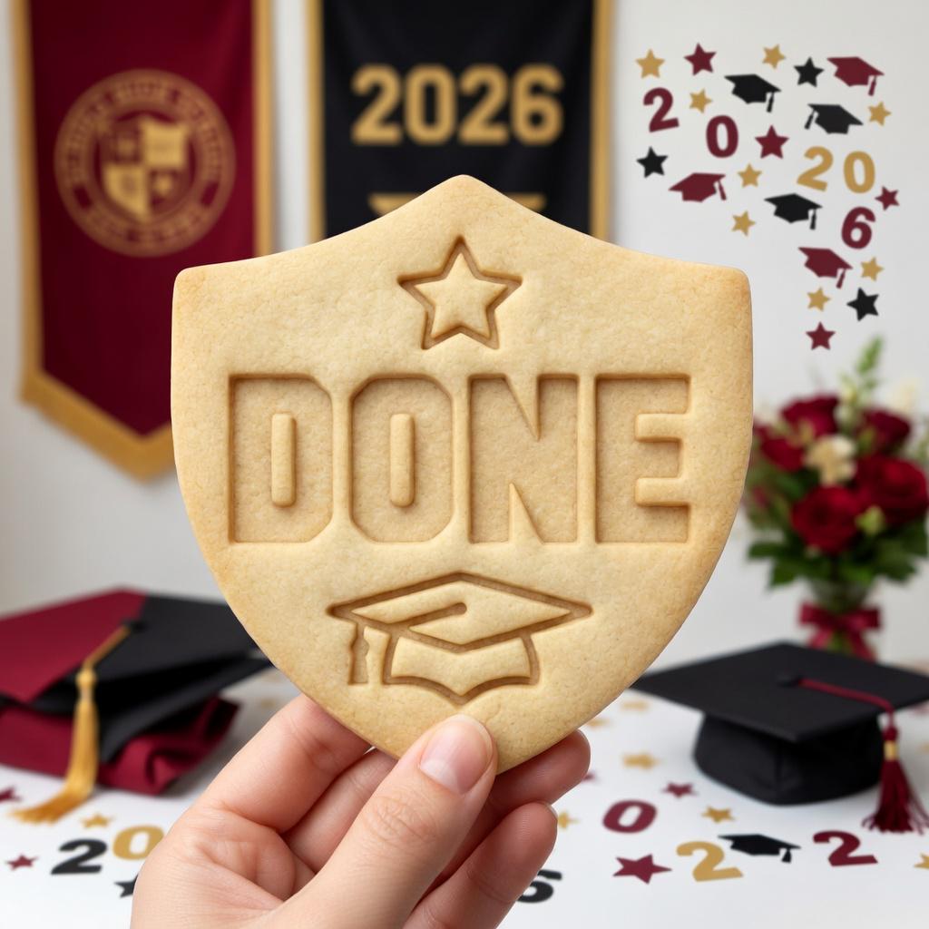 Done Graduation 2026 Cookie Cutter and Stamp, Grad Party Cookie Cutter, Graduation Cookie Stamp, Class of 2026 Cookie