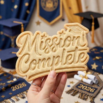 Mission Complete Graduation Cookie Cutter and Stamp, Graduation 2026 Cookie Cutter, Grad Party Cookie Stamp, Class of 2026 Cookie