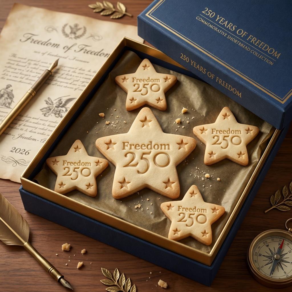 Freedom 250 America Cookie Cutter and Stamp, 250 Years of Freedom Cookie Cutter, Patriotic Star Cookie Stamp, Independence Day Cookie Cutter