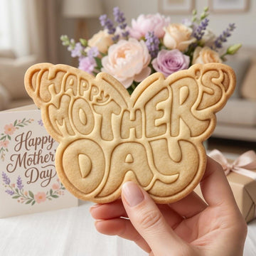 Happy Mother's Day Cookie Cutter and Stamp, Mama Butterfly Cookie Stamp, Mom Butterfly Cookie Cutter