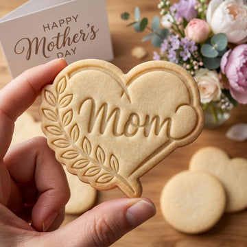 Mom Heart Cookie Cutter and Stamp, Happy Mother's Day Cookie Cutter, Mama Cookie Stamp