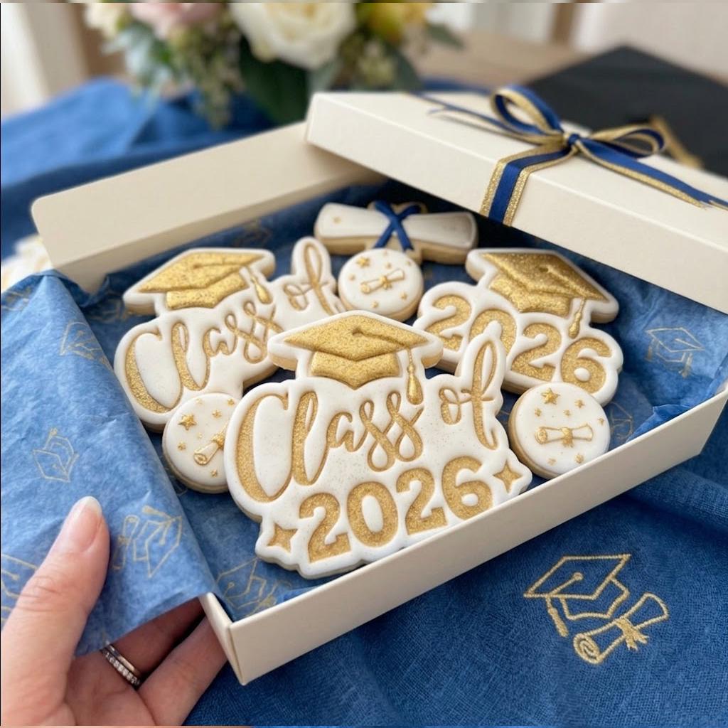 Class Of 2026 Graduation Cap Cookie Cutter Stamp, Senior 2026, School Cookie, Graduation Gift, GRAD Baking