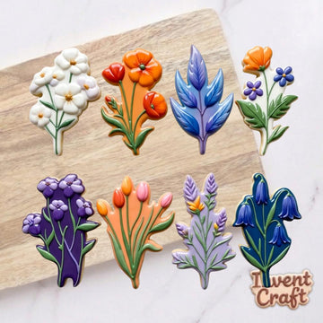 Mom's Garden Cookie Cutter Set, Mother's Day Flower Cookie Cutter, Mama Floral Cutter