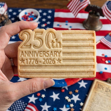 250 America Flag Cookie, 250th Anniversary Cookie Stamp Set, Independence Day Gift, Patriotic Baking, 250 Years Freedom, Flag USA Cutter