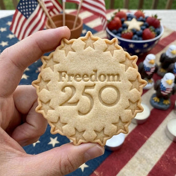 Freedom 250 Cookie Stamp, Independence Day Gift, Patriotic Baking, Patriotic Cookie, 250 Years of Freedom, 4th Of July