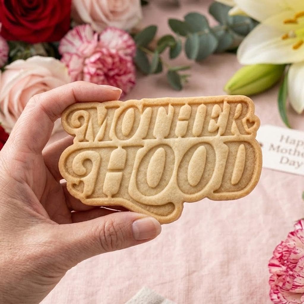 Mother Hood Flower Cookie Cutter Stamp, MAMA Cookie, Custom Mom, Fondant Cutter, Mother's Day Gifts, Grandma Cookie Cutter, Mom Floral