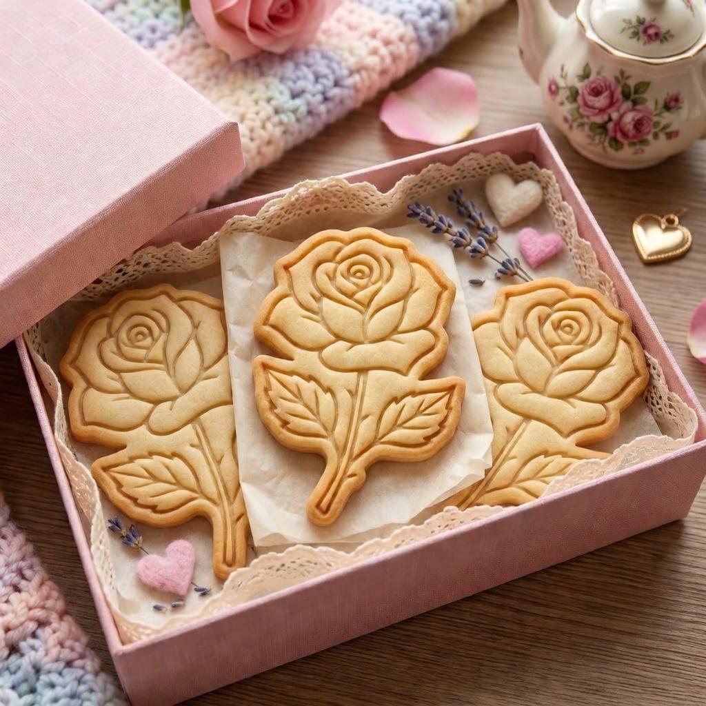 Rose Mother's Day Cookie Cutter and Stamp, Floral Cookie Cutter, Rose Cookie Stamp, Flower Cookie Cutter Gift