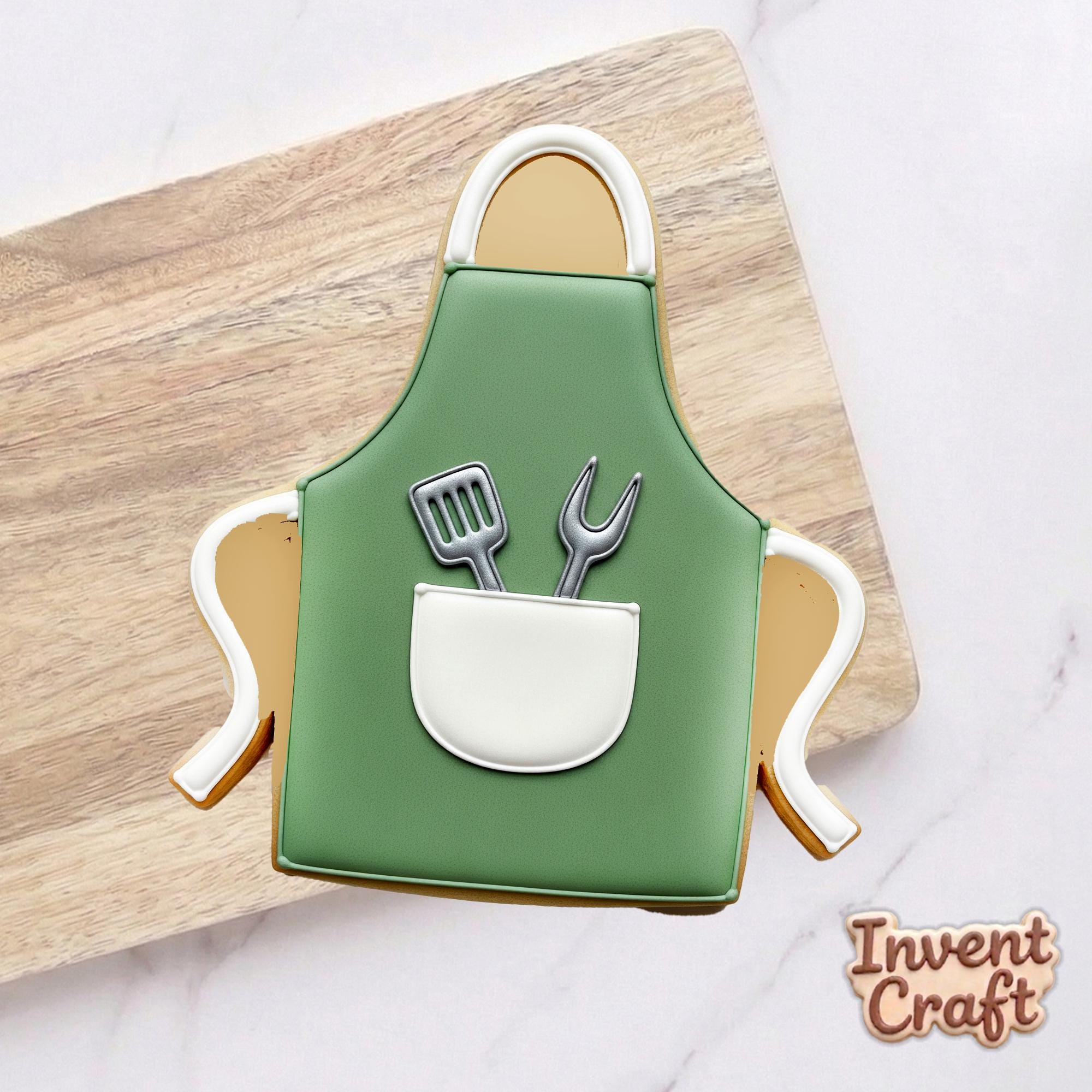 Apron Cookie Cutter, Grill Master BBQ, Polymer Clay Cutter, Father's Day Gift Mold, Cooking Party Favor, Baking Tool, Polyclay Cutter