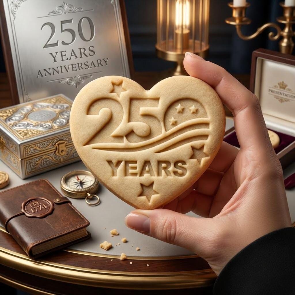 250 Years Anniversary Heart Cookie Cutter and Stamp, USA 250 Patriotic Cookie Cutter,1776 2026 Independence Day Cookie Stamp