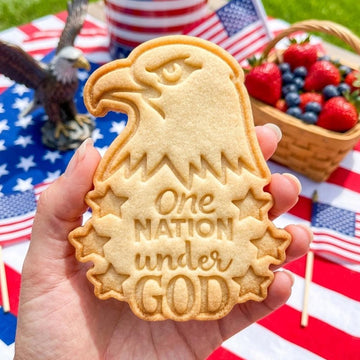 One Nation Under GOD Cutter Stamp, USA 250th Anniversary Cookie Stamp, Independence Day Gift, Patriotic Baking, Clay Cutter, 250 America