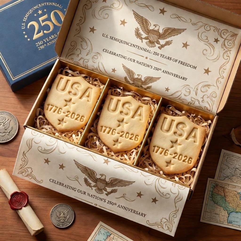 USA 1776-2026 Cookie Cutter and Stamp, America 250 Cookie Cutter, Patriotic Cookie Stamp, Independence Day Cookie Cutter