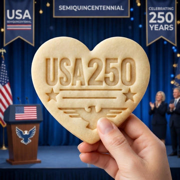Patriotic USA 250 Cookie Cutter and Stamp, Independence Day Cookie Cutter, 1776-2026 250 Years of Freedom Cookie Stamp