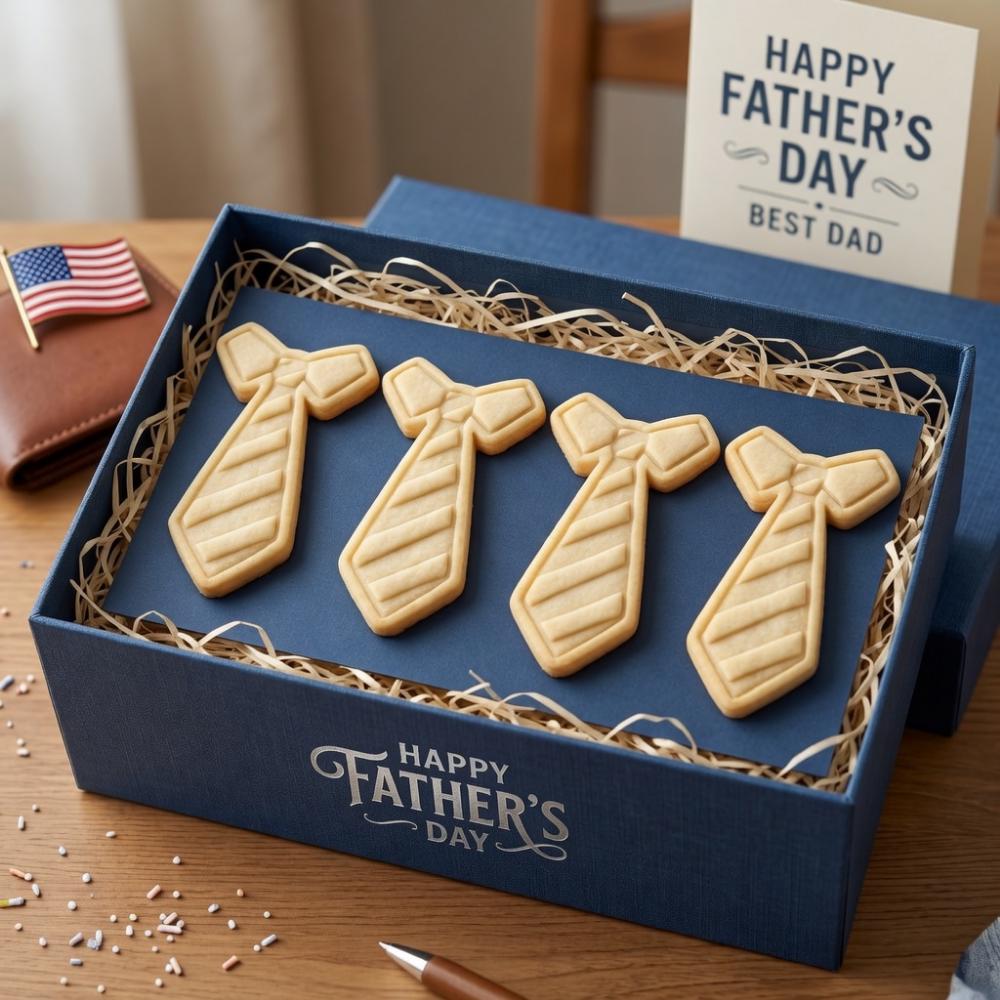 Dad Necktie Cookie Cutter and Stamp, Happy Father’s Day Cookie Cutter, Daddy Gift Cookie Stamp, Tie Shape Papa Cookie Cutter