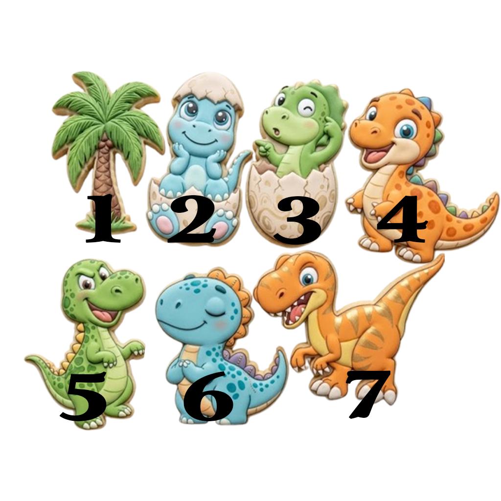 Cute Dinosaur Cookie Cutter Set, Kawaii Dino Cutters for Kids Parties, Baby Showers, Birthday Cookies, Birthday Gifts, Baby Dino Cutter