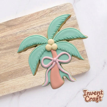 Coconut tree with a bow Cookie Cutter, Hibiscus Cookie Cutters, Summer Party, Tropical Vacation Baking, Clay Cutter, Summer Baking