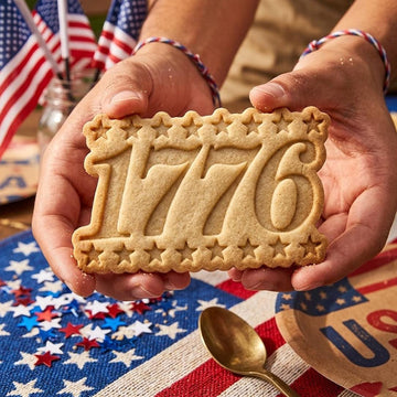 1776 With Star Cookie Cutter Stamp, 250th Anniversary Cookie Stamp, Independence Day Gift, Patriotic Baking, 250 Years of Freedom