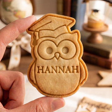 Custom Graduation Owl Cookie Cutter, Owl Grad Cap Stamp, Polymer Clay Cutter, Class of 2026 Gift Mold, Student Plaque, Polyclay DIY Craft