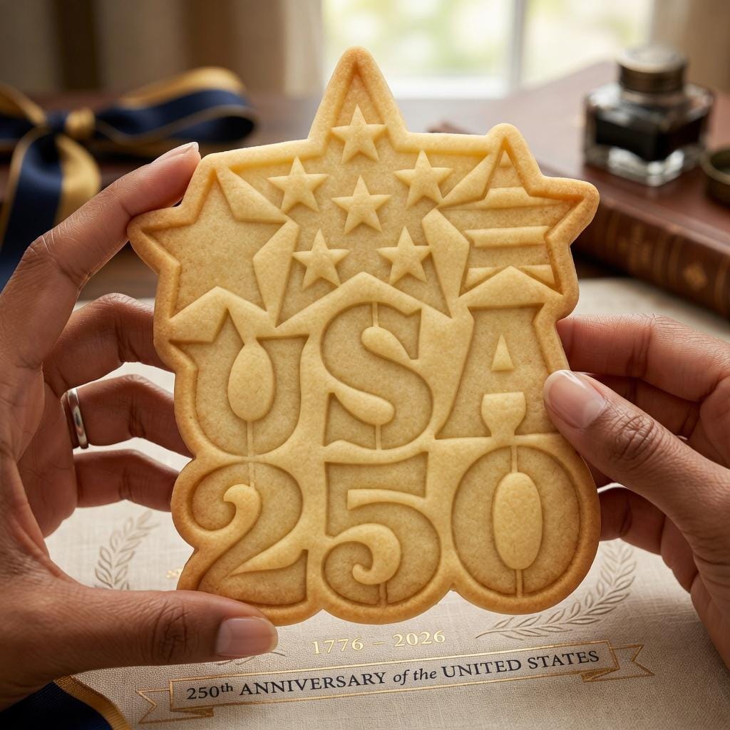 USA 250 Star Cookie Cutter and Stamp, 250th Anniversary Cookie Cutter, Patriotic 1776-2026 Cookie Cutter, 4th of July Cookie Stamp