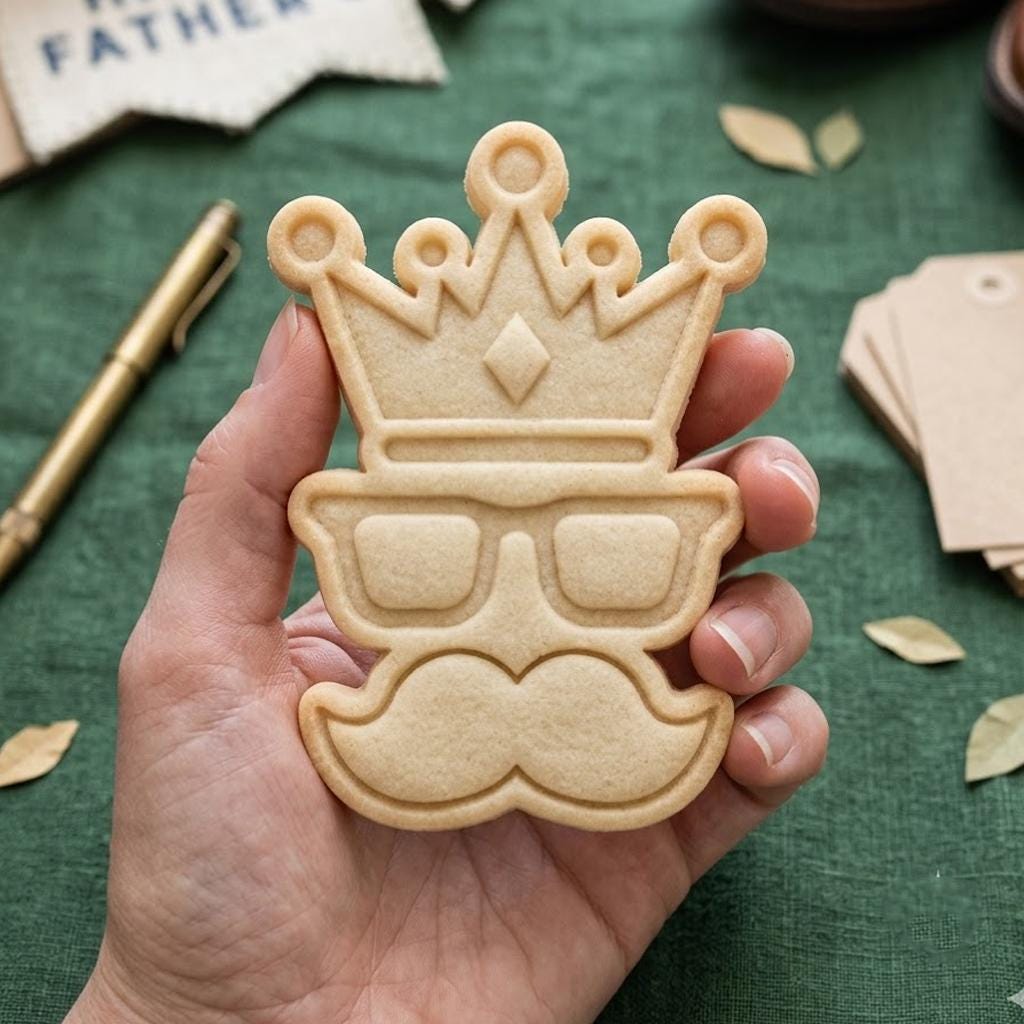 Dad With Crown Cookie Cutter Stamp, Happy Father's Day Cookie Cutter, Father's Day Gift, Dad Cookie Cutters, Custom Dad, Best Dad Ever