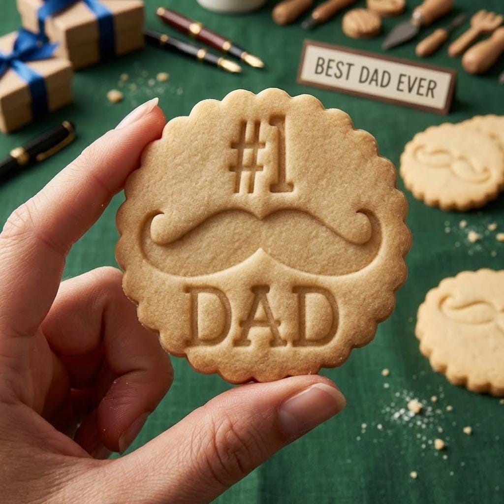 1 Dad Cookie, Happy Father's Day Cookie Cutter, Father's Day Gift, Dad Cookie Cutters, Custom Dad, Best Dad Ever Cookie Cutter Stamp
